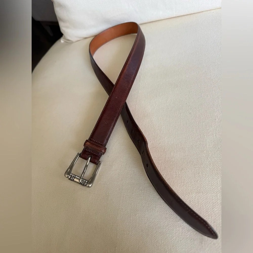 Martin Dingman Brown Leather Men’s Belt Size 32